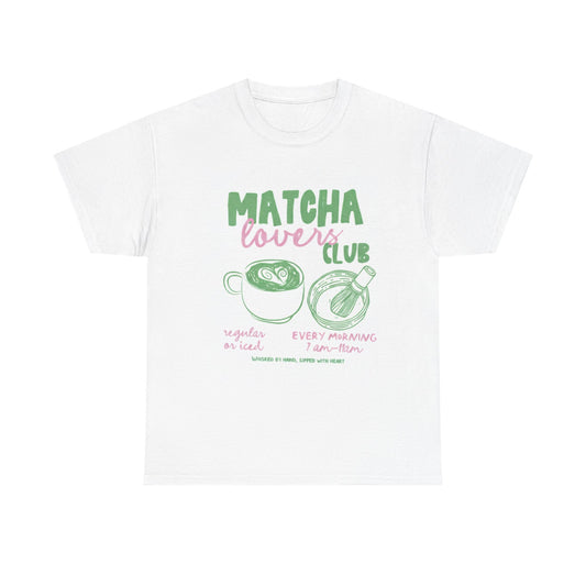 Matcha Lover Club T-Shirt — Matcha Tea Aesthetic Tee ("Matcha Lover Club")