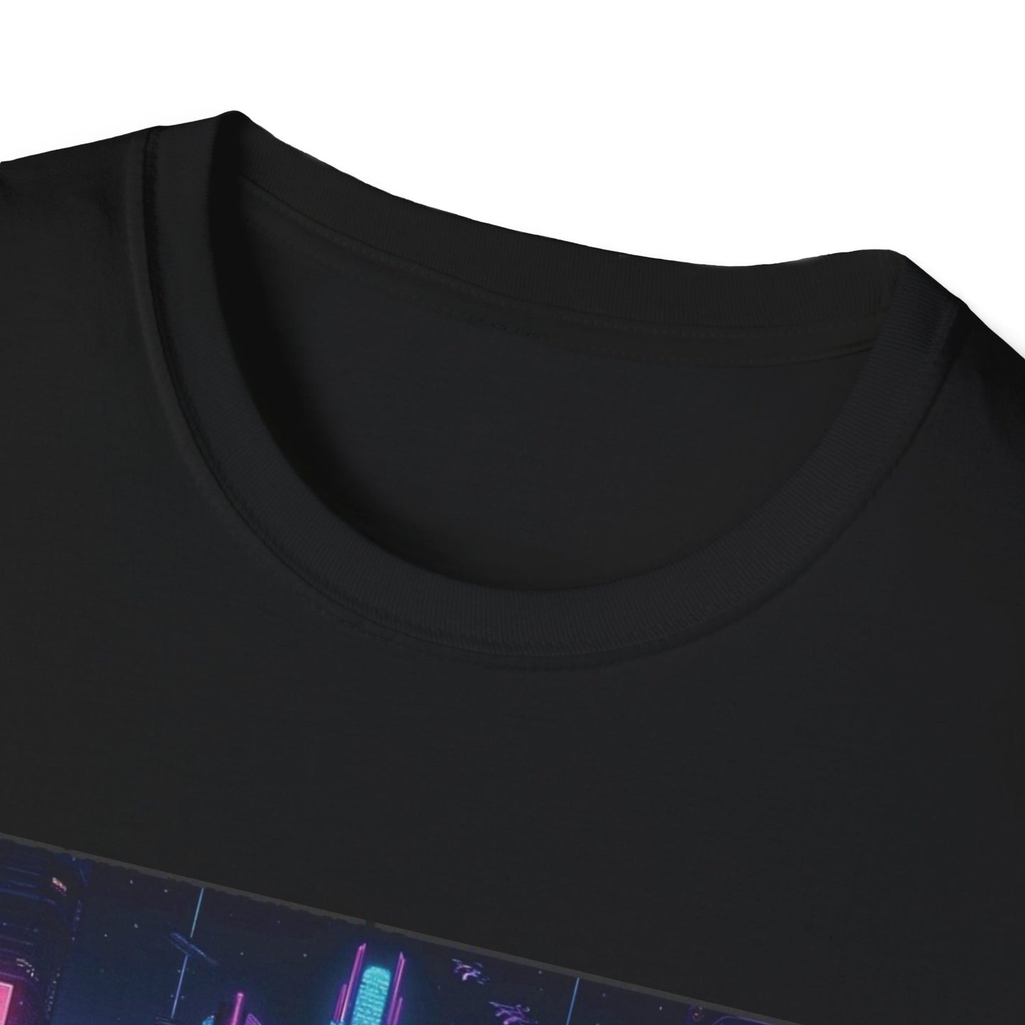 Cyberpunk Cityscape T‑Shirt — Neon Futuristic Nightscape Tee