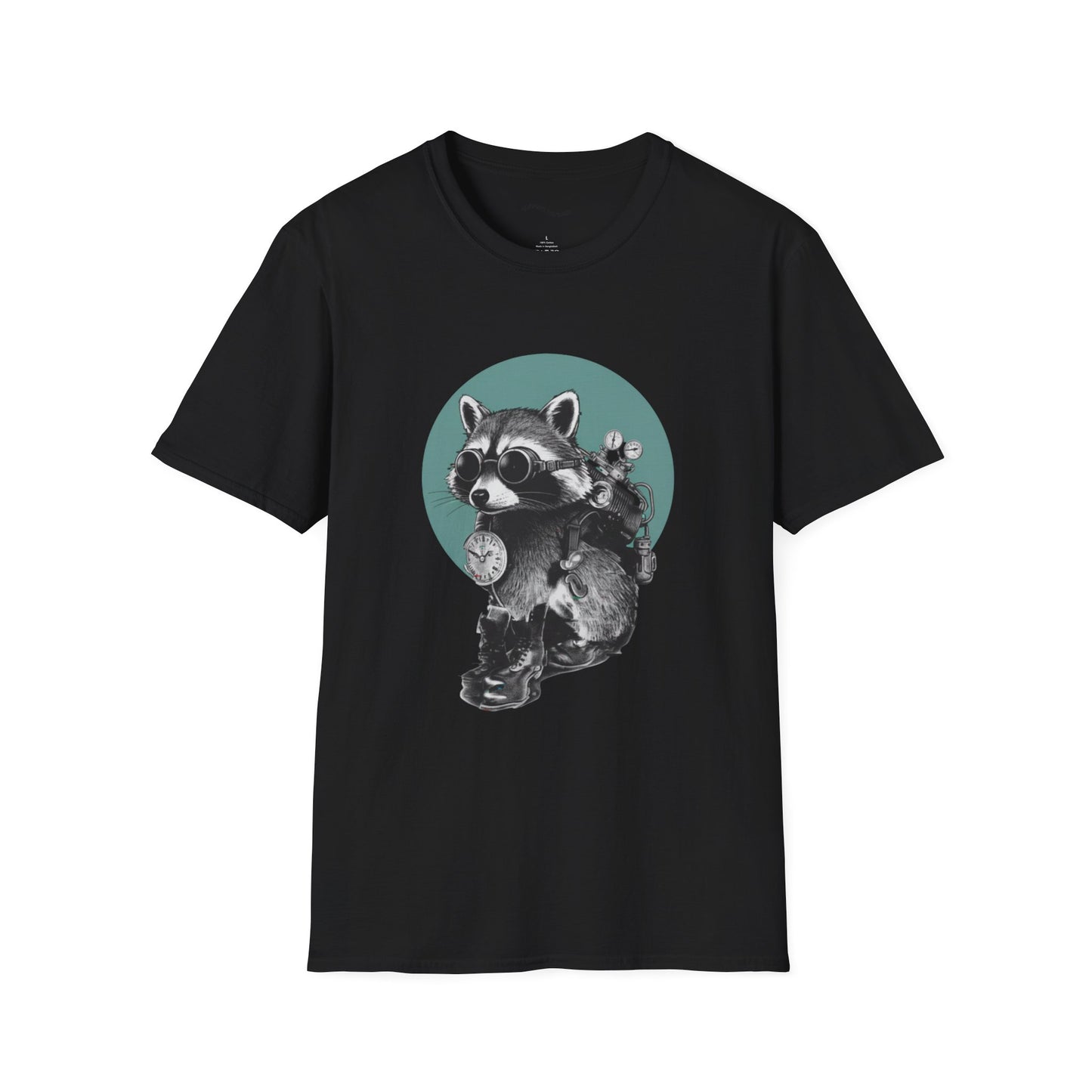 Time Traveler Raccoon T-Shirt — "The Time Traveller's Co-Pilot" Graphic Tee