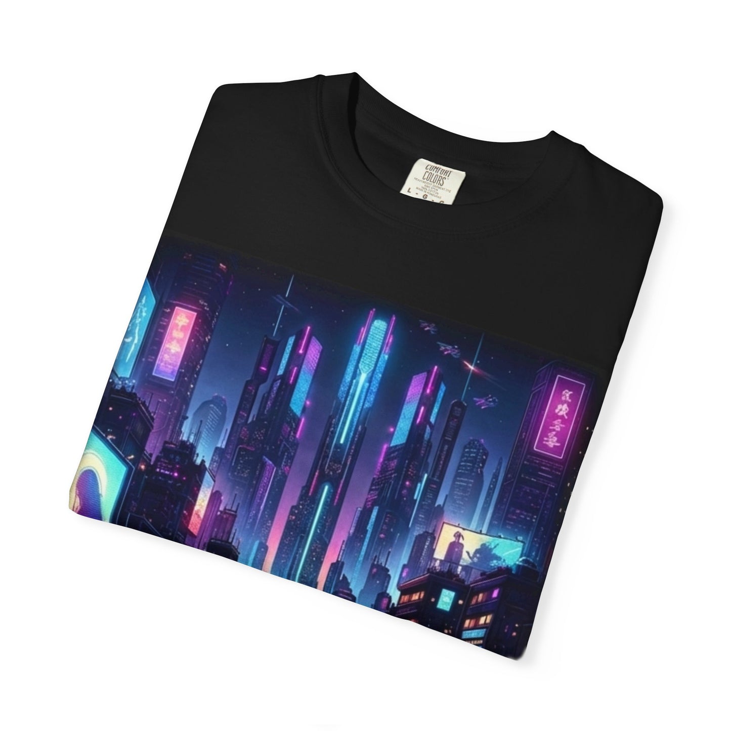 Neon Paws Cyberpunk Cat T-Shirt