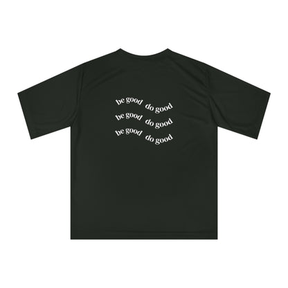 Wildlife Sunset Performance Tee — 'Be Good Do Good' Graphic