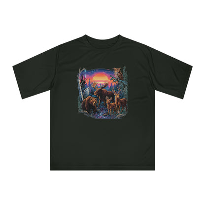 Wildlife Sunset Performance Tee — 'Be Good Do Good' Graphic