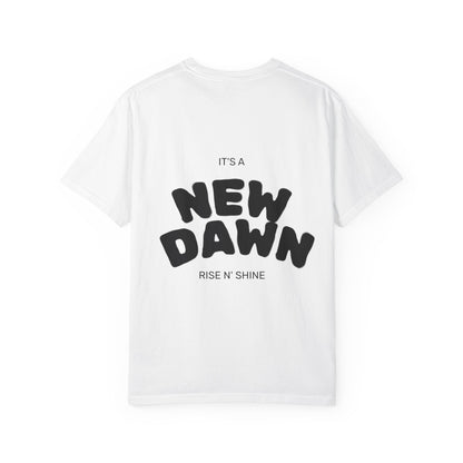 Dinosaur Sunrise T‑Shirt — "It's a New Dawn" Graphic Tee