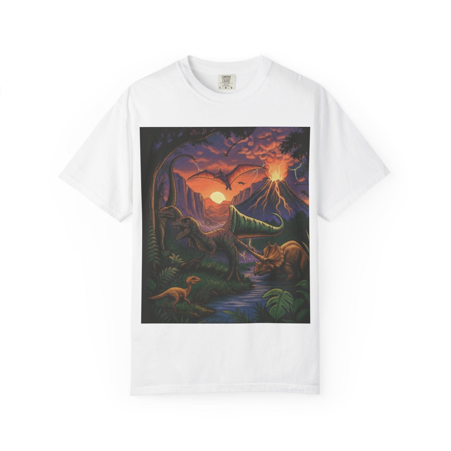 Dinosaur Sunrise T‑Shirt — "It's a New Dawn" Graphic Tee